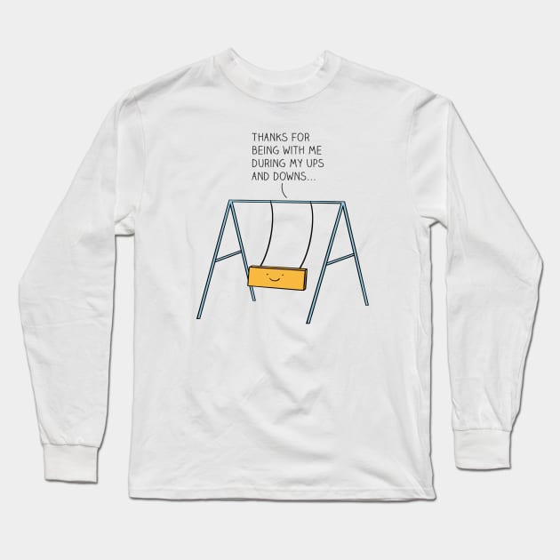 Ups and downs Long Sleeve T-Shirt by milkyprint